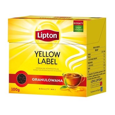 Чай чорний листовий Yellow Label Lipton, 100 г 3860830 фото