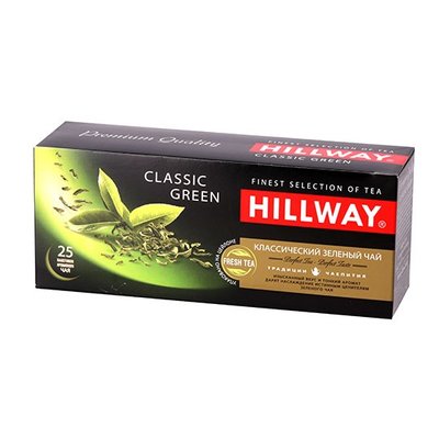 Чай зелений пакетований Класик Грін Hillway, 25 шт/уп. 2844420 фото
