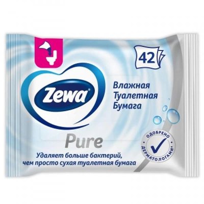 Туалетний папір без аромату Zewa Pure, 42 шт/уп. 2903890 фото
