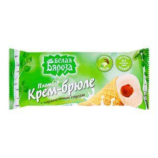 Морозиво ріжок пломбір крем-брюле Біла Береза, 80 г 2152280 фото
