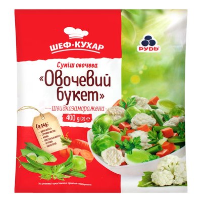 Заморожені овочі овочевий букет Рудь, 400 г 3049340 фото