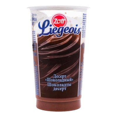Десерт 2,4% шоколадний із вершковим мусом Liegeois Zott, 175 г 2879760 фото