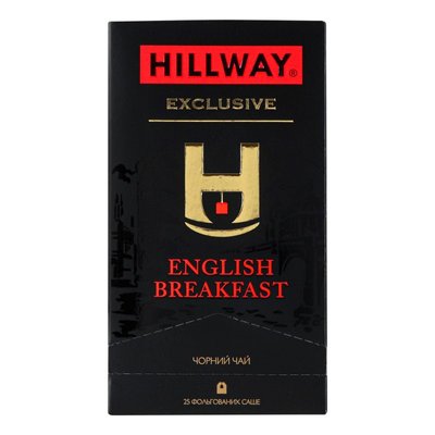 Чай чорний байховий цейлонський English Breakfast Exclusive Hillway, 25 пак/уп. 3475820 фото