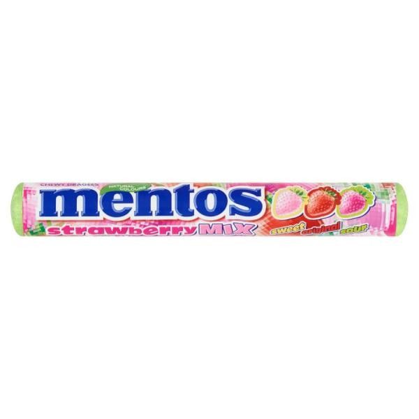 Драже жевательные Клубничный микс Mentos, 37 г 3955760 фото