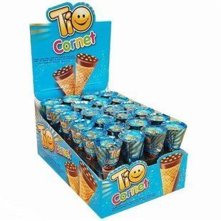 Вафельный рожок "Tio Cornet" со вкусом лесного ореха и цветным драже SiMSEK, 25г 4633320 фото