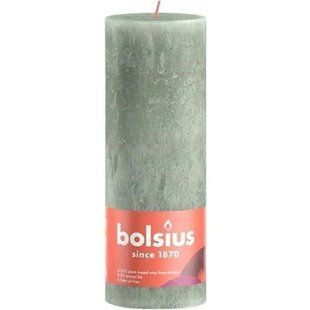 Свічка Рустік стовпчик Shine 190/68, нефрит Bolsius, шт 4225220 фото