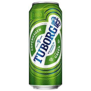 Пиво світле Green з/б Tuborg, 0.5 л 986550 фото