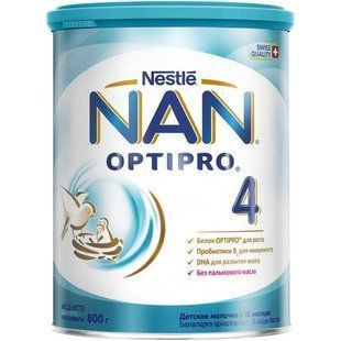 Смесь молочная сухая для детей от 18 месяцев 4 Optipro NAN, 800 г 3147580 фото