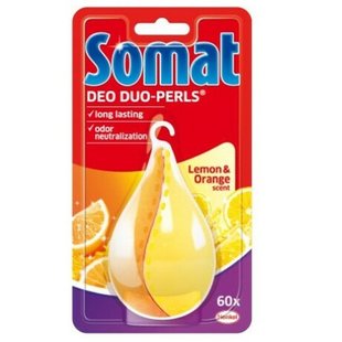 Ароматизатори для посудомийних машин Deo Duo-Pearls Lemon & Orange Somat, 1 шт/уп. 2680430 фото