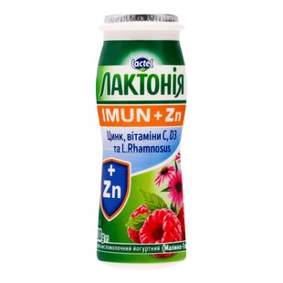 Напій кисломолочний 1.5% Малина-ехінацея Imun+Zn Лактонія, 100 г 3657460 фото