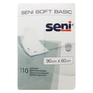 Набір пелюшок гігієнічних 90x60 см Basic Soft Seni, 1 шт 2120460 фото