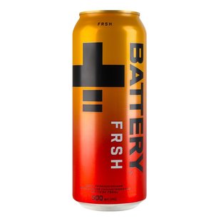 Напій енергетичний б/а сильногазований ж/б Frsh Battery, 0.5 л 4040240 фото