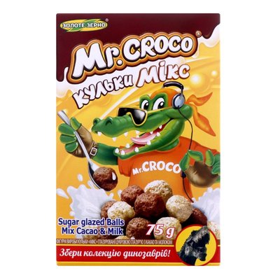 Сухий сніданок із шоколадно-молочними кульками Mix Croco, 75 г 3299700 фото