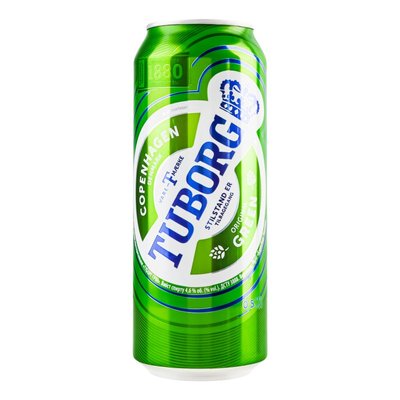 Пиво светлое ж/б Tuborg green, 0.5 л 986550 фото