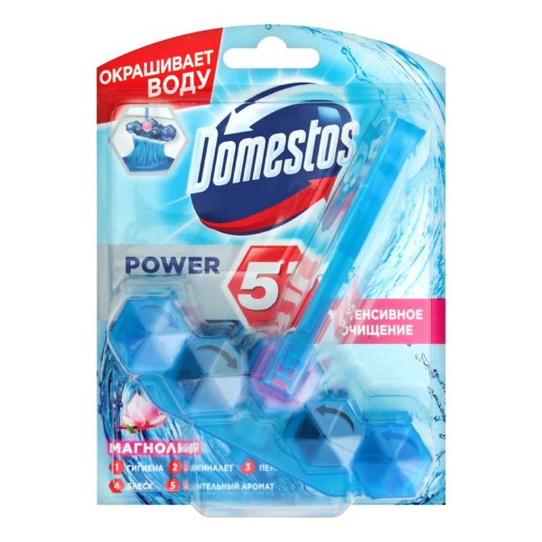 Блок для очищення унітазу Квітковий букет Power 5 Domestos, 1 шт/уп. 3221630 фото