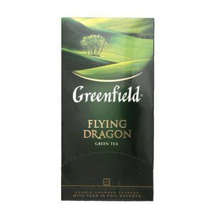 Чай пакетований зелений Flying Dragon Greenfield, 25 шт/уп. 985780 фото