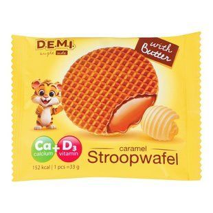 Вафлі Stroopwafel із карамельною начинкою і маслом Saleks, 33г 4383690 фото