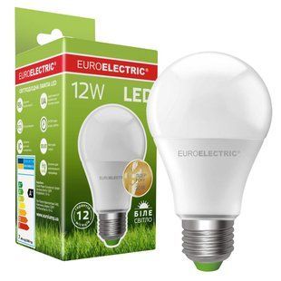 Світлодіодна лампа Eurolelectric A60 12W E27 4000K 4404350 фото