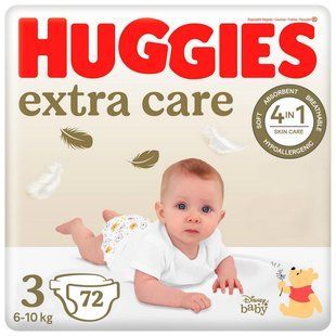 Підгузки для дітей 5-9 кг 3 Elite Soft Huggies, 72 шт/уп. 3982220 фото
