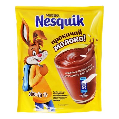 Какао-напиток шоколадно-молочный Коктейль Nesquik, 380 г 2581660 фото