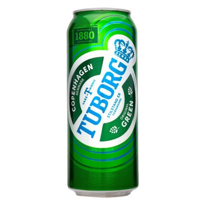 Пиво світле ж/б Tuborg green, 0.5 л 1410080 фото
