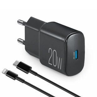 Зарядное устройство для ePower PD20W + Cable USB-C to Lightning 1m Brevia, шт 4372600 фото