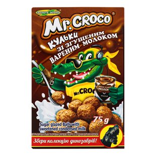 Сухий сніданок кульки зі згущеним молоком Mr.Croco, 75 г 3299720 фото