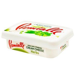 Крем-сыр с травами 55% Premialle, ванночка 170г 4568900 фото