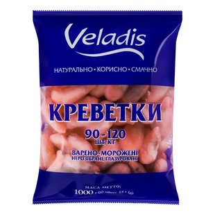 Креветка заморожена із головою 90-120 Veladis, 1 кг 2946700 фото