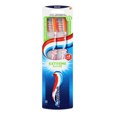 Щітка зубна Medium Extreme clean Aquafresh, 2 шт 3972120 фото