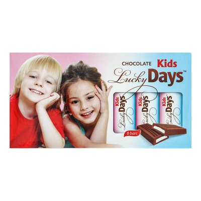 Шоколад молочний із молочною начинкою Lucky Days, 100 г 3679610 фото
