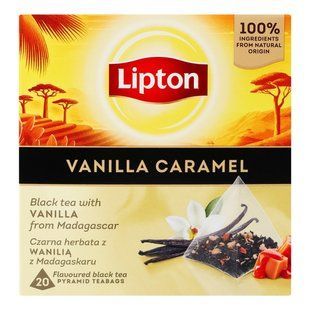 Чай пакетований чорний vanilla caramel Lipton, 20 шт/уп. 4545060 фото