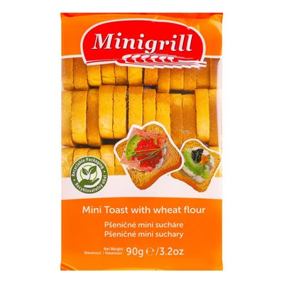 Тости пшеничні Minigrill Diatosta, 90 г 3186580 фото