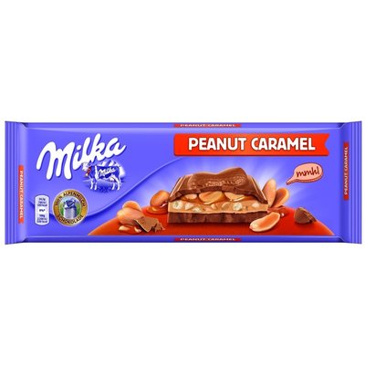 Шоколад молочный с карамельной начинкой и арахисом Milka, 90 г 4199940 фото
