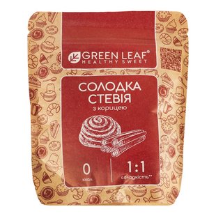 Стевія солодка з корицею 1:1 Green Leaf д/п 100г 3920510 фото