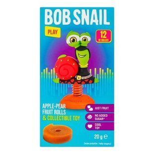 Набор Конфеты фруктовые Apple-pear Rolls, 20 г + игрушка Bob Snail, шт 4314850 фото