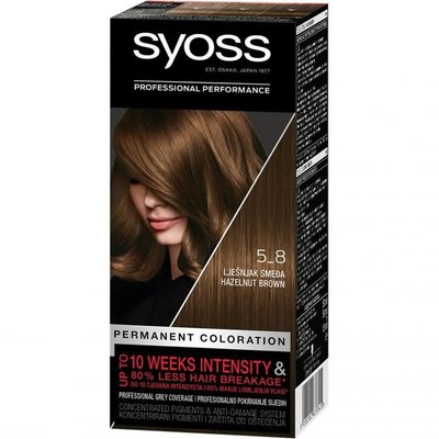 Крем-краска для волос Permanent coloration №5_8 Syoss, 1шт 3776060 фото