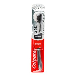 Щітка зубна medium Деревне вугілля 360 Colgate, 1 шт 4025850 фото