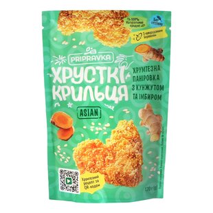 Паніровка хрумтезна з кунжутом та імбиром Asian Хрусткі крильця Приправка, 120г 3966040 фото