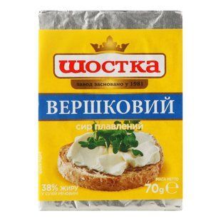 Сир плавлений 38% Вершковий Шостка, 70 г 3888370 фото