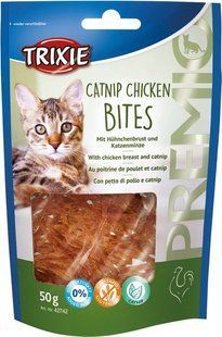 Лакомства с курицей и кошачьей мятой Catnip Chicken Bites Trixie, 5 шт/уп. 4139940 фото