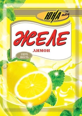 Желе со вкусом лимона Юна пак, 80 г 2408330 фото