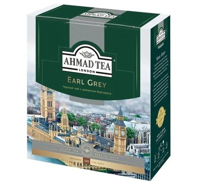 Чай чорний пакетований Earl Grey Ahmad, 100 шт/уп. 1850210 фото