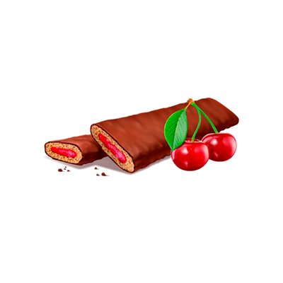Батончик з вишневою начинкою у темному шоколаді, 100 г 3954650 фото