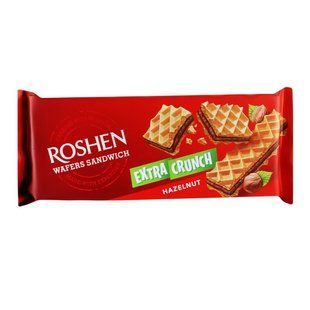 Вафли Hazelnut Extra Crunch Wafers Sandwich Roshen, 142 г 3957550 фото