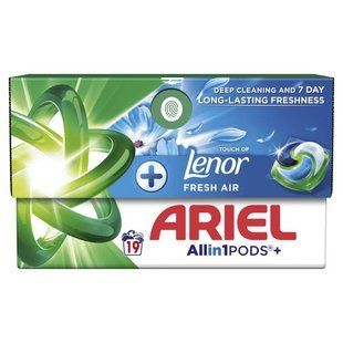 Гель-капсулы для стирки С прикосновением Lenor Свежий воздух Ariel, 19*20.8 г 4567680 фото