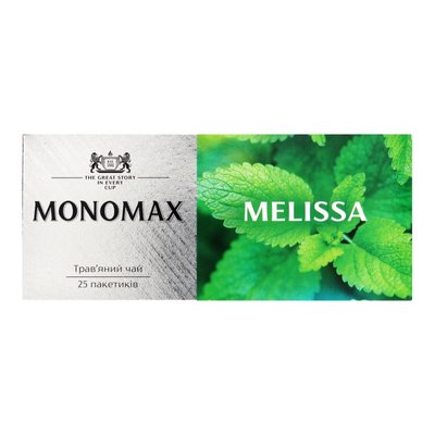 Чай трав'яний з додаванням чаю зеленого байхового та ароматом лимону Melissa Monomax, 25 шт/уп. 2616520 фото