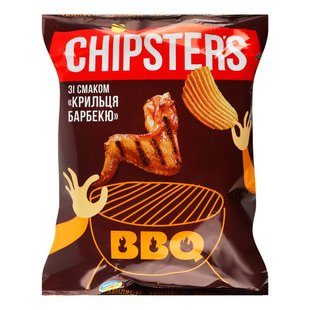 Чіпси хвилясті крильця барбекю Chipster's, 120 г 3886840 фото