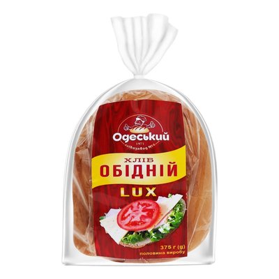 Хліб половинка Обідній Lux Одеський хлібозавод №4, 375г 3800650 фото
