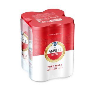 Пиво светлое ж/б Amstel, 4*0.5 л 3582790 фото